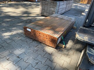 Ca. 276x Angelim Pedra Latten Geschaafd, 21x40mm, lengte 185cm